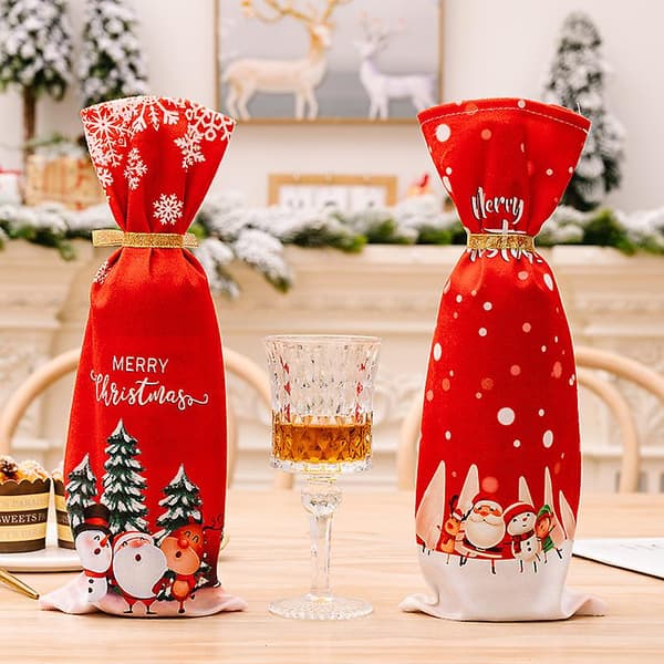 (35*14cm 2 stk.) Julevinflaske Cover 23