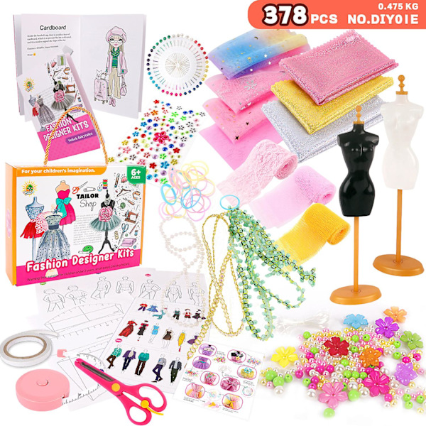 Barnkläder Design Syset 6-12 År Gammal Flickupplysning Diy Handgjorda Kreativa Leksaker 378 378