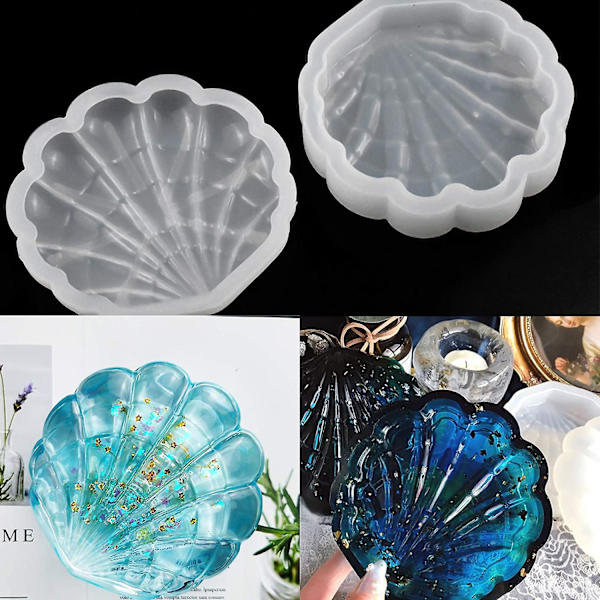 Skal Smykkeskrin Forme, Opbevaringsboks Epoxy Resin Forme, Smykkeskrin Silikone Form Støbeform Med Låg Til Smykker Øreringe Opbevaring, Meanin