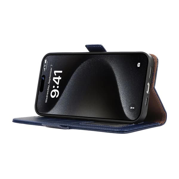 Side-Magnetisk Litchi PU Etui til Samsung Galaxy A53 5G Blue