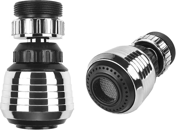 2-pak 360 Graders Roterende Vandbesparende Hane Belufter Diffuser Vandhane Dyse Filter Adapter