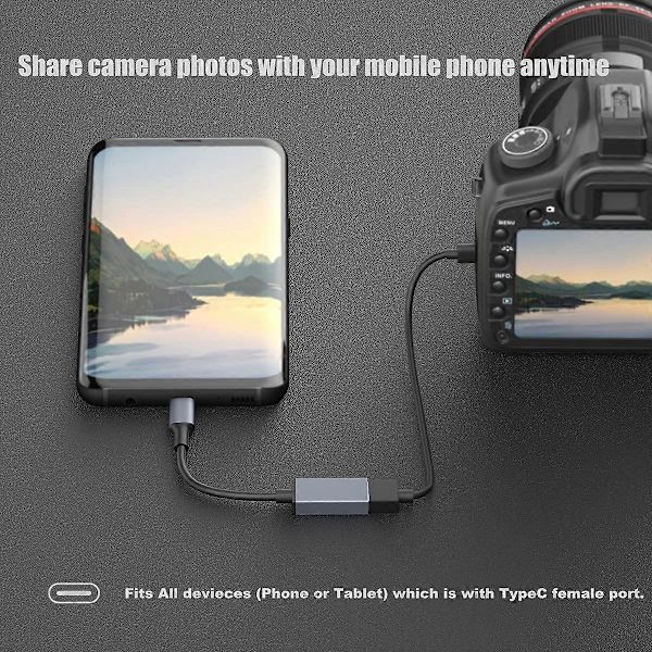 USB C til USB 3.0 Adapter Type C OTG Kabel 3 til USB Hunn Adapter OTG, Type-C til USB adapterkabel