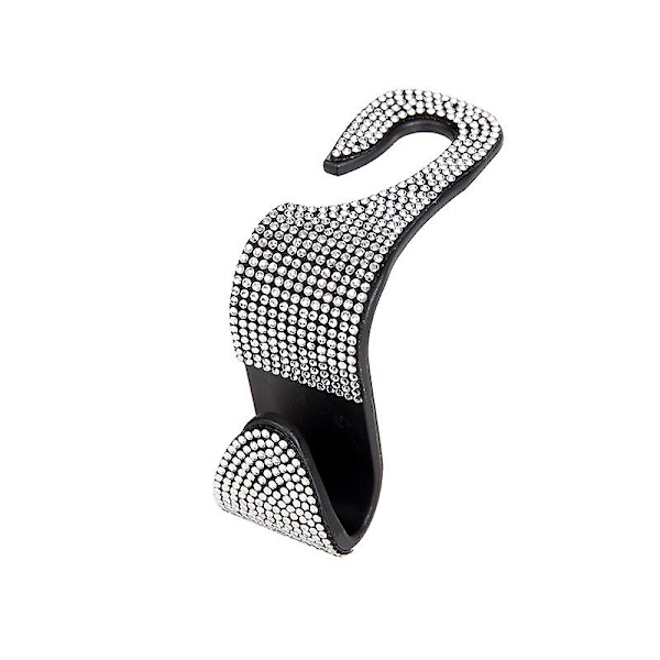 4 kpl Auton Käsilaukun Koukku Bling Strassiauton Koukut Naisille - hopea
