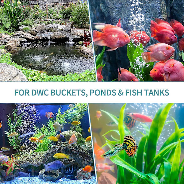 Akvarium 10cm Smärta Luftsten Bubbelspridare Släppverktyg För Luftpumpar Fisk Tankar Hinkar Dammar Och Tankar Dwc-2 Pack