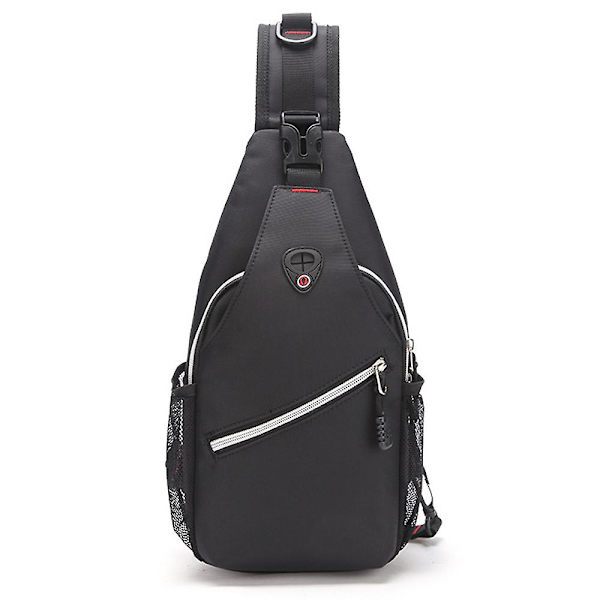 Herr Bröstväska Mode Casual Trend Lätt Stor Kapacitet Messenger Bag Oxford Tyg Cykling Herr Väska black