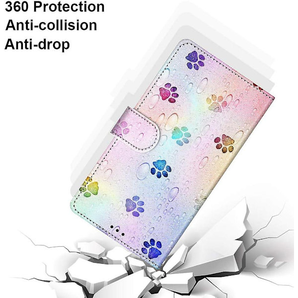 (d)case Til Samsung Galaxy A13 4g, Stødsikkert Wallet Case Beskyttelsescover Med Mønster, [Standfunktion] [Kortholder] Pu Læder Flip Case Til Samsu