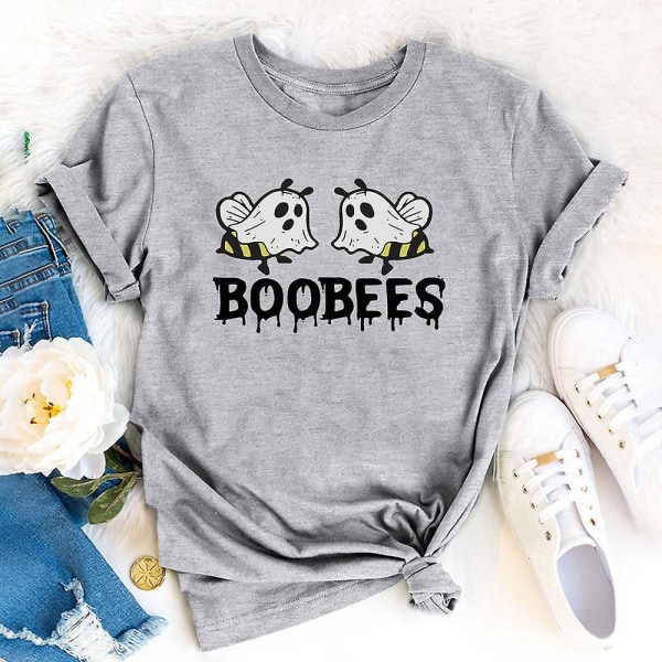 Bumble Bee T-shirt, Boo Bees Rolig Halloween T-shirt Grey L