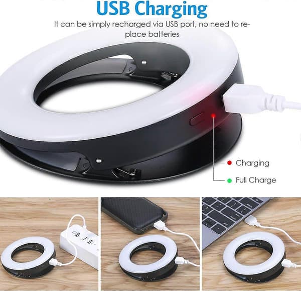 Selfie Lys Mobiltelefon Ring Lys 40 LED Ring Lys med