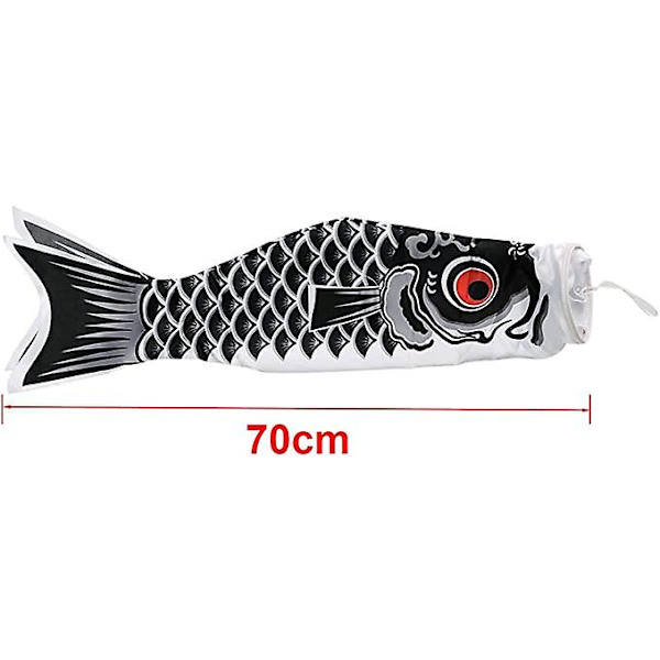 5 st japanska karpvindstrumpor Streamer fiskflagga drake Nobori flagga Koinobori hängande dekor hem utomhus vindstrumpa för trädgård sushi 70cm