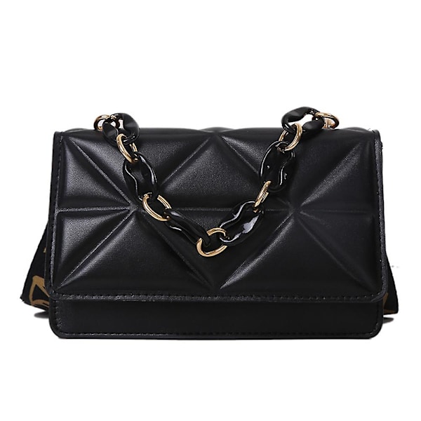 Naisten olkalaukku Vintage Keinonahkainen Klassinen Clutch Käsilaukku black