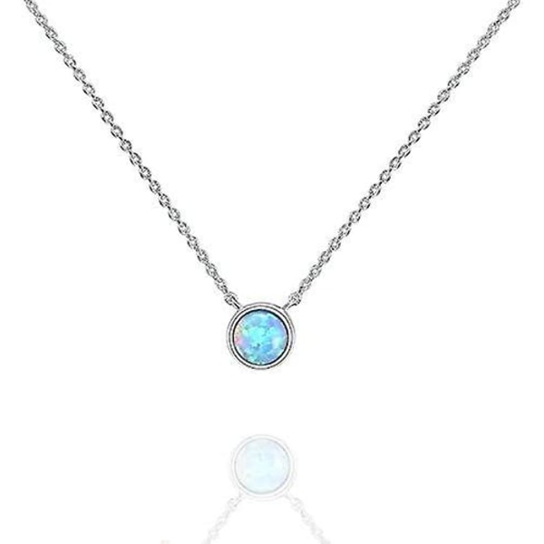 Skapade Opal Necklace | Opal halsband för kvinnor A