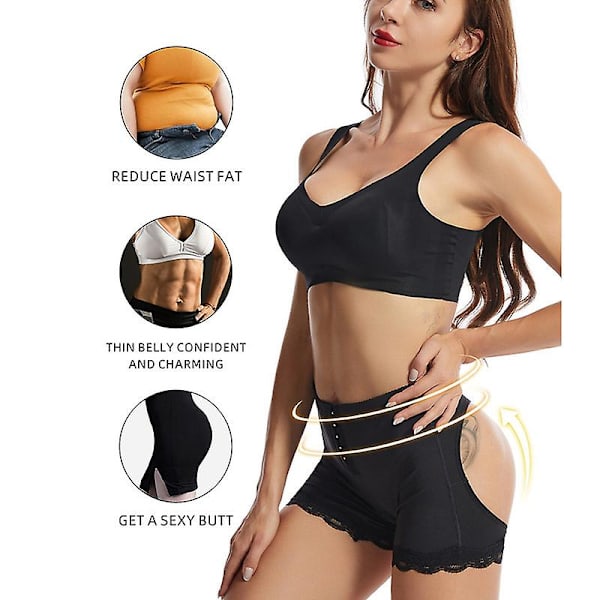 Dame Butt Lifter Blonde Shorts Body Shaper Forbedrende Truser BLACK M
