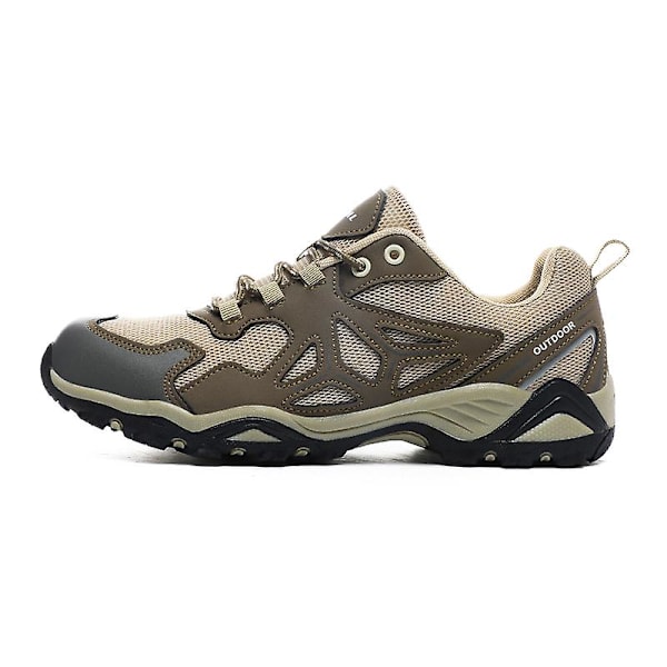 Vandringsskor för män och kvinnor, låga sneakers för utomhusspårning, vandring och promenader 3D231 Brown EU 43