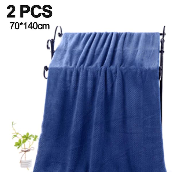 Håndklæder, 70*140 cm Oversized Badehåndklæder, superbløde, meget absorberende brusehåndklæder (grå, 2 stk.) Haze blue