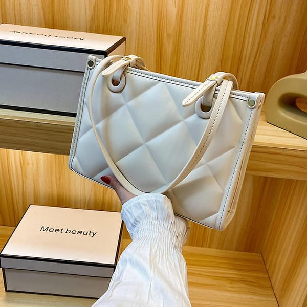 Crossbody tasker til kvinder  Mode  Letvægts håndtasker Skuldertaske White