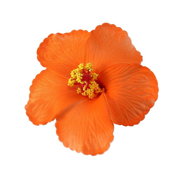 1 st hibiskusblommor Hawaiian blommor konstgjorda blommor för bordsdekoration Party gynnar tillbehör (orange)