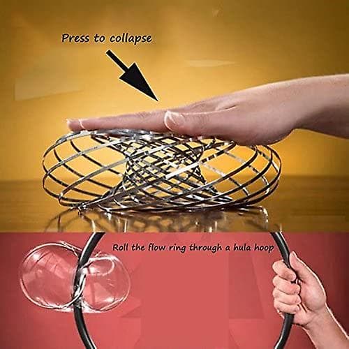 Energy De Kinetic Pædagogisk Fjederlegetøj - Multi Sensorisk Interaktiv 3D Formet Flow Ring