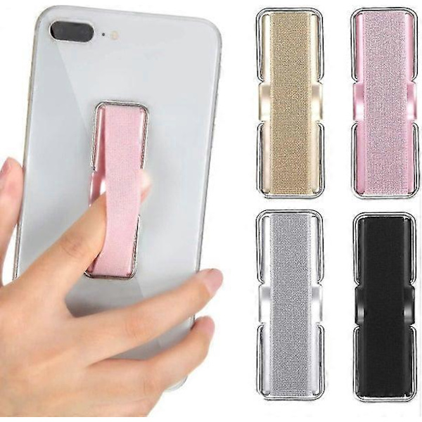 Elastisk telefonholdergrep med fingerstropp for smarttelefon