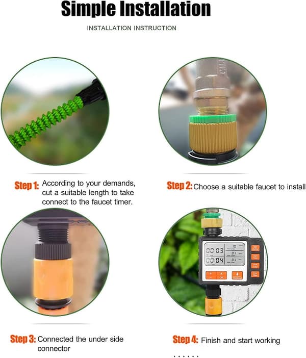 Automatisk bevattningstimer, programmerbar digital slangkran smart sprinkler bevattningsstyrenhet