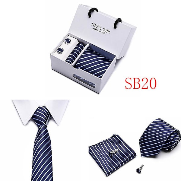 Herr slips slips presentförpackning 5 delar kostym grupp slips affärs formell bröllop slips B20