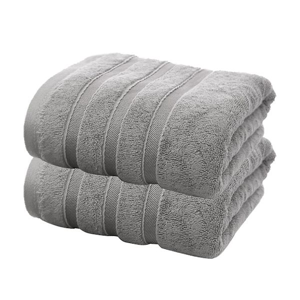 Bambusfiber 2-delt Oversized Badehåndkle, Supermyke Badehåndklær, Svært Absorberende, Komfort Dark gray