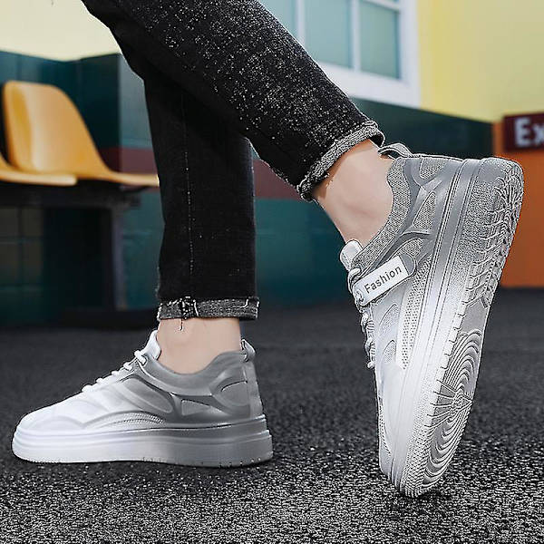 Herr Casual Skor Halkfria Andningsbara Platta Skor Frq623 Gray EU 41