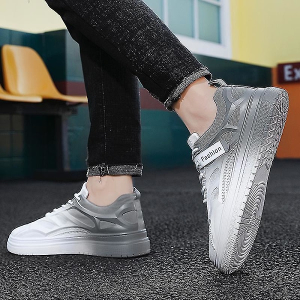 Herr Casual Skor Halkskydd Andas Platta Skor Frq623 Gray EU 44
