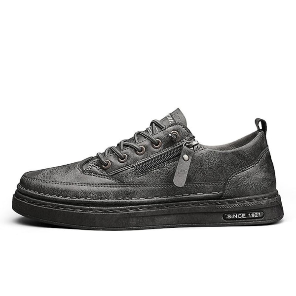 Herr Casual Skor Läder Skor Brädskor Frc928 Gray EU 39
