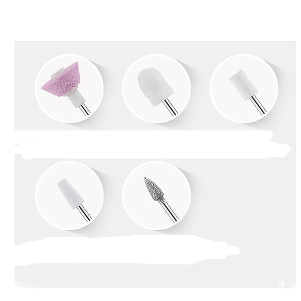 Elektrisk nagelfil borrbar manikyr pedikyr maskin set Silver