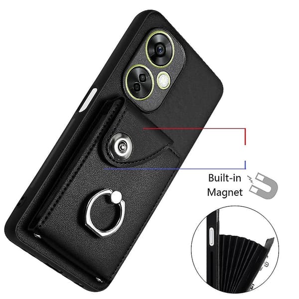 Lang Nøglesnor Kort Taske Etui Til OnePlus Nord CE 3 Lite Black