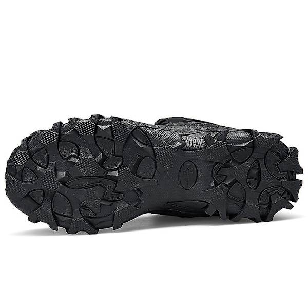 Herre High Top Taktiske Militærstøvler Udendørs Åndbare Mesh Sneakers 0L523 Black EU 44