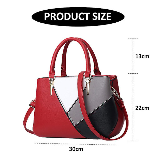 Ny Fashion Pendlar Handväska Konstgjort Läder Väska Enkelt En-axlad Crossbody Väska wine red