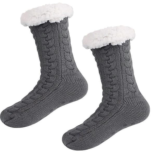 Dam Cuddle Socks Varma Halksockor Halkfria Tofflor Tjocka Strumpor Vinterstugstrumpor Present Fluffiga Julstrumpor