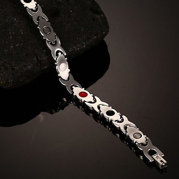 Elegant magnetisk armbånd i legering til mænd mod gigt, smerter og karpaltunnelsyndrom Two color