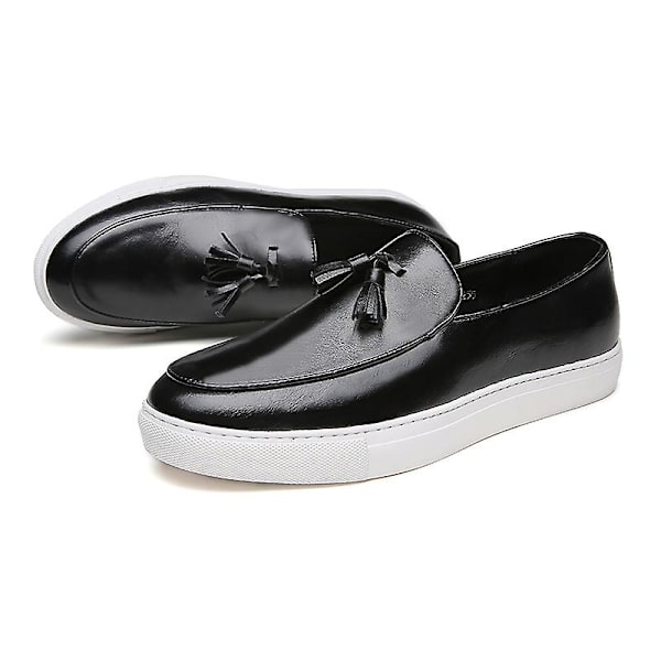 Herr Casual Skor Läder Skor Platta Skor Fr1800-1 Black EU 45