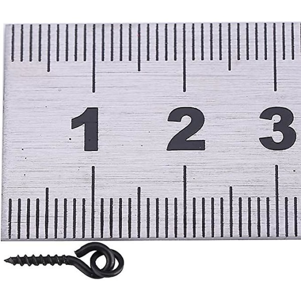100 stk. 15 mm agnskruer til fiskeri, agn til fiskeri, boilie-agnskrue, lokkemiddel med runde ledløkker, svirvler, ternalt tackle-tilbehør, Sublight Black