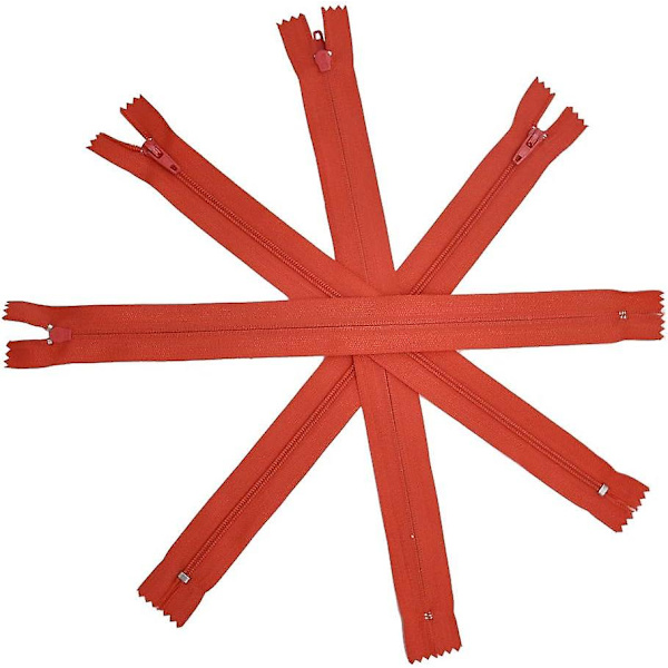 60 stk. 30 cm Nylon Spiralglidelåser Syglidelåser For Skredder Søm Håndverk (rød)
