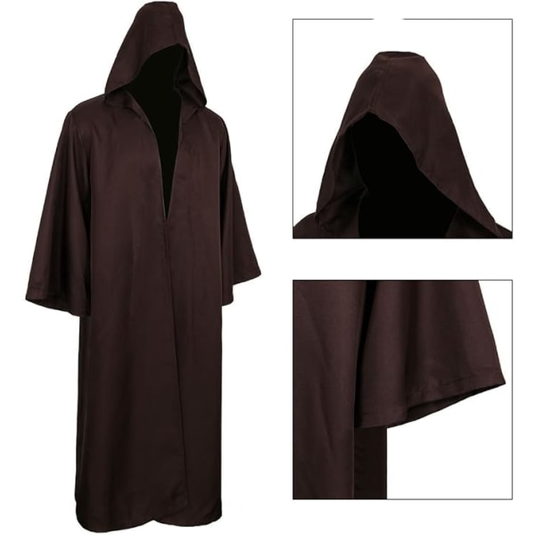 Service Voksen Halloween Kostume Hængende Karneval Kostume Tunika Hættetrøjer Frakke Cosplay Kappe white 2XL