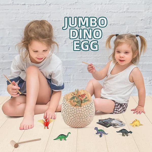 Dinosaur Egg Digging Leketøy for Barn, Overdimensjonert Dinosaur Egg Digging Kit, Leketøy for Barn
