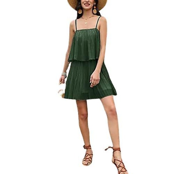 Dame Sommer Ærmeløs Jumpsuit Casual Bred Ben Bukser Romper Green M