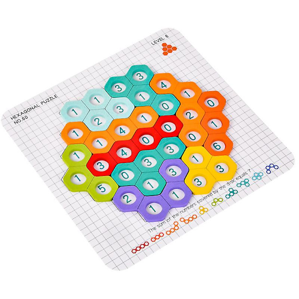 Honeycomb pussel leksaker pussel inlärningsmaterial förskola matematik barn logiskt tänkande träningsleksaker