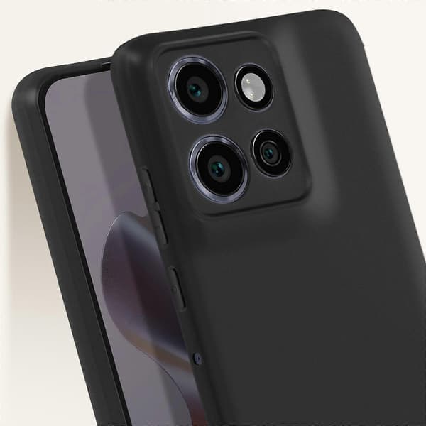 Cover til Motorola Edge 50 Neo Silikone Blød Mat, Sort