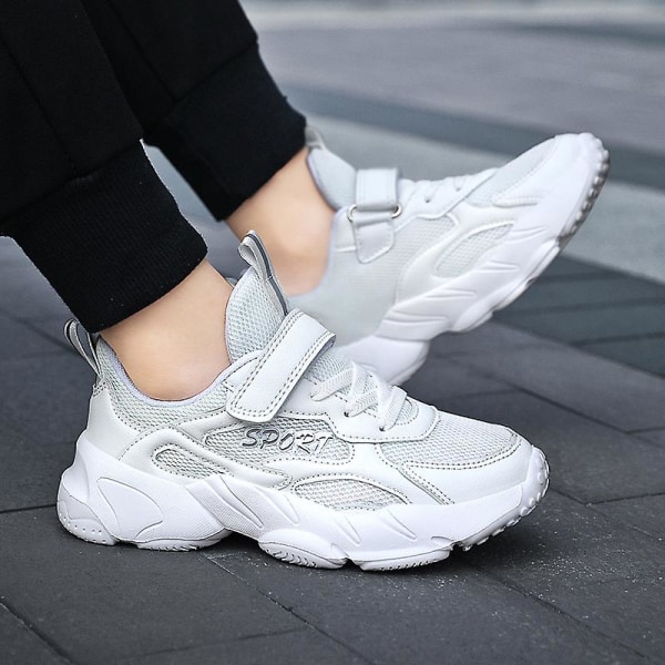 Børnesko Skridsikre Åndbare Casual Sportssko F2031 White EU 30