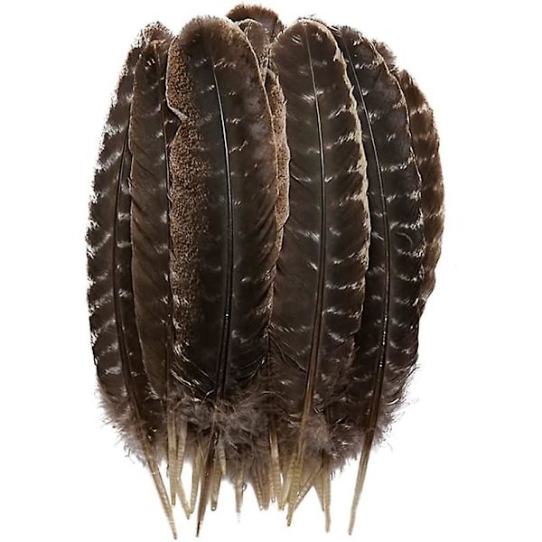 17 stk. Naturlige Kalkunfjer 25-30 cm (10-12 tommer) Kalkunfjer til Håndværk DIY Hovedbeklædning Festdekorationer