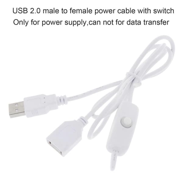 1M USB-kabel med tænd/sluk-knap, kabel forlænger til USB-lampe, USB-ventilator