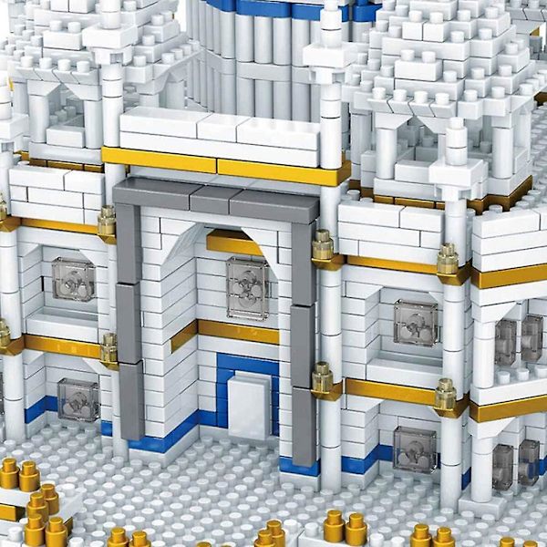 Verdensberømt Arkitektur Taj Mahal Palads Model 3d Diamant Mini Diy Mikro Konstruktion Nano Blokke Byggeklodser Børne Gaver Legetøj