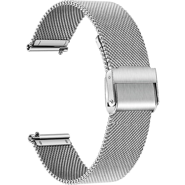 12 mm kompatibel med Galaxy Watch 4 Classic 42 mm 46 mm rem, mesh i rostfritt stål Quick Release metall watch för Samsung Galaxy Watch4 40 mm