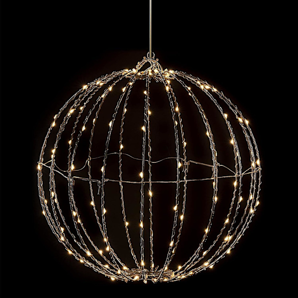 Utomhus/inomhus LED-julgranskulor, metallvarma LED-lampor för semesterdekor Warm light 25cm