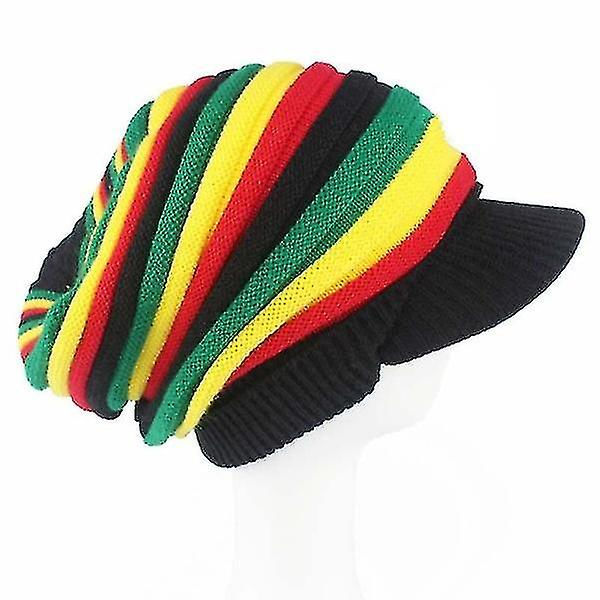 Sztxj Vinterhattar Jamaicansk Mössa Ränder Slouchy