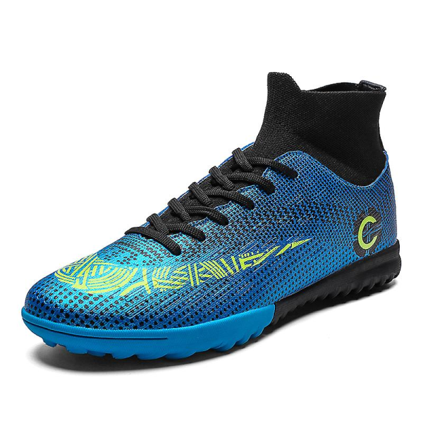 Herre Fodboldsko Pigge Fodboldsko Til Unge Ankelstøvler Atletisk Sneaker 2039-1 Blue EU 41